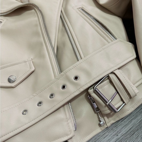 Zara Faux Leather Biker Jacket - Picture 6 of 7